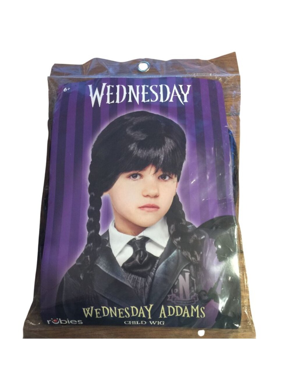 Wednesday Addams Wig by rubies Ages 6+ Black with Braids
